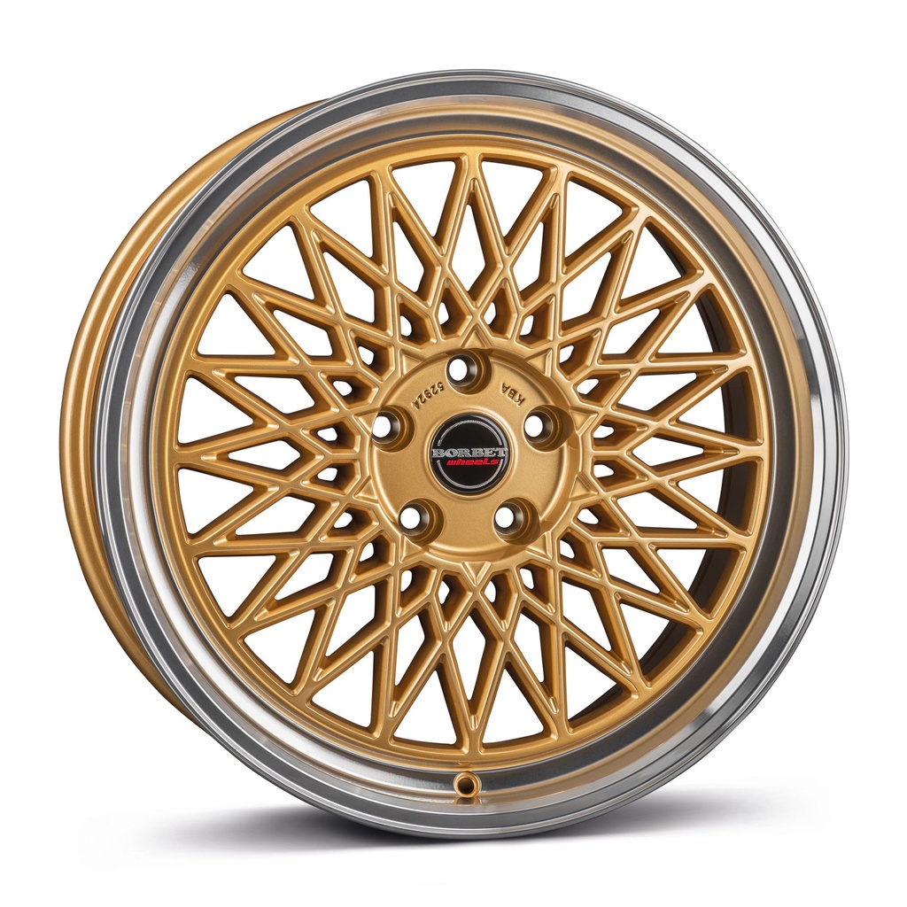 BORBET B GOLD RIM POL 7x17 4/108 ET38 CB63.4