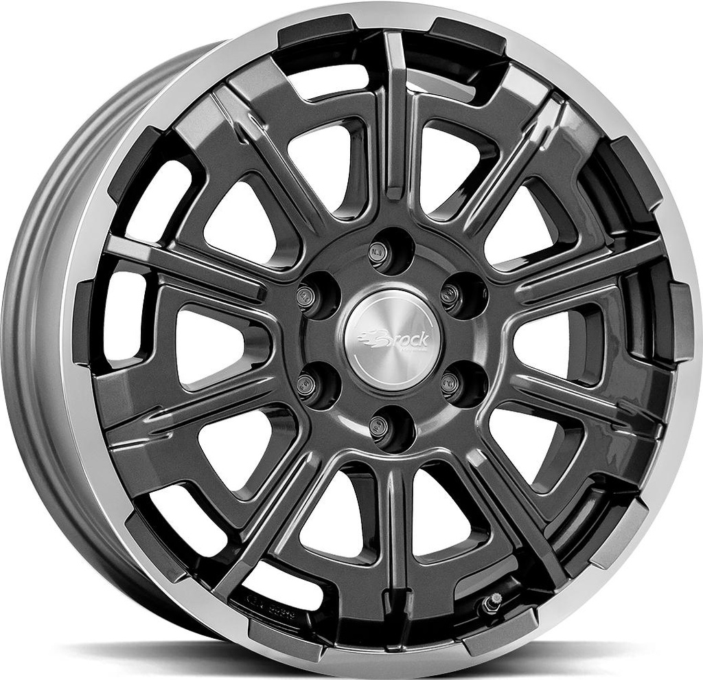 BROCK B45 HIMALAYA GREY POL 7x17 6/120 ET45 CB74.6