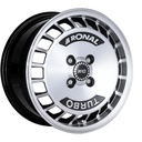 RONAL R10 TURBO BLACK FRONT CUT 7x15 4/100 ET37 CB68