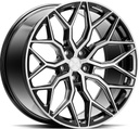 VOSSEN HF2 BRUSH GLOSS BLACK 10x24 5/130 ET15 CB84.1