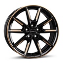 BORBET LX18 BLACK GLOSS GOLD SPOKE RIM 8x18 5/114.3 ET40 CB72.5
